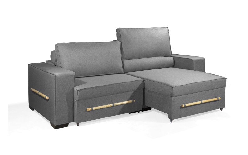 Sofá Retrátil e Reclinável 2.70m ESTILO ESTOFADOS - CHAYENE com SoftGel D33 Linho "Cinza" Sofá Retrátil e Reclinável 2.70m ESTILO ESTOFADOS - CHAYENE com SoftGel D33 Linho "Cinza"