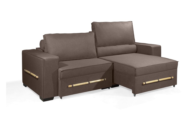 Sofá Retrátil e Reclinável 2.50m ESTILO ESTOFADOS - CHAYENE com SoftGel D33 Linho "Marrom" Sofá Retrátil e Reclinável 2.50m ESTILO ESTOFADOS - CHAYENE com SoftGel D33 Linho "Marrom"