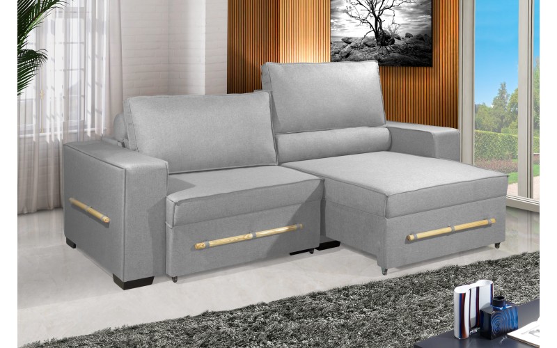 Sofá Retrátil e Reclinável 2.50m ESTILO ESTOFADOS - CHAYENE com SoftGel D33 Linho "Prata" Sofá Retrátil e Reclinável 2.50m ESTILO ESTOFADOS - CHAYENE com SoftGel D33 Linho "Prata"
