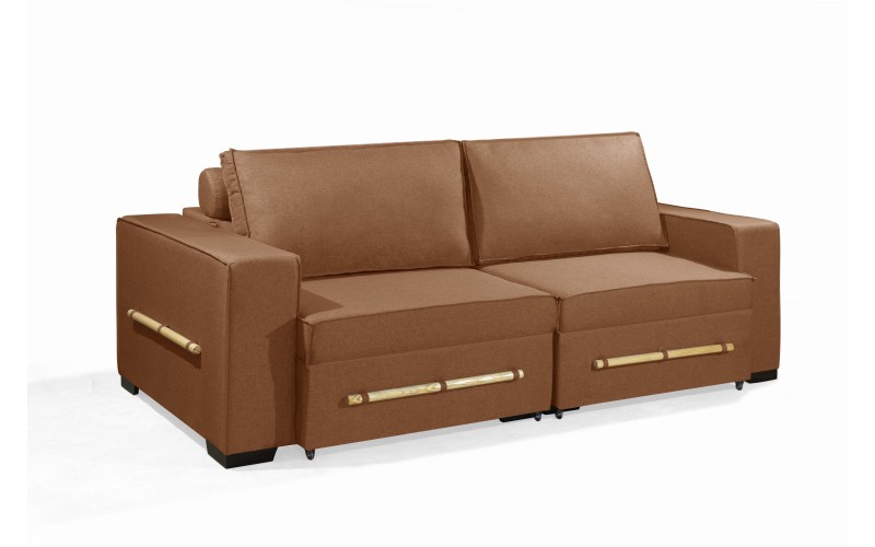 Sofá Retrátil e Reclinável 2.90m ESTILO ESTOFADOS - CHAYENE com SoftGel D33 Linho "Terracota" Sofá Retrátil e Reclinável 2.90m ESTILO ESTOFADOS - CHAYENE com SoftGel D33 Linho "Terracota"