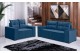 Conjunto Sofá de Veludo 3 e 2 lugares ESTILO ESTOFADOS Las Vegas 2,00x1,50m "Azul" Conjunto Sofá de Veludo 3 e 2 lugares ESTILO ESTOFADOS Las Vegas 2,00x1,50m "Azul"
