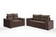 Conjunto Sofá de Veludo 3 e 2 lugares ESTILO ESTOFADOS Las Vegas 2,00x1,50m "Marrom" Conjunto Sofá de Veludo 3 e 2 lugares ESTILO ESTOFADOS Las Vegas 2,00x1,50m "Marrom"
