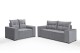 Conjunto Sofá de Veludo 3 e 2 lugares ESTILO ESTOFADOS Las Vegas 2,00x1,50m "Prata" Conjunto Sofá de Veludo 3 e 2 lugares ESTILO ESTOFADOS Las Vegas 2,00x1,50m "Prata"