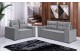 Conjunto Sofá de Veludo 3 e 2 lugares ESTILO ESTOFADOS Las Vegas 2,00x1,50m "Prata" Conjunto Sofá de Veludo 3 e 2 lugares ESTILO ESTOFADOS Las Vegas 2,00x1,50m "Prata"