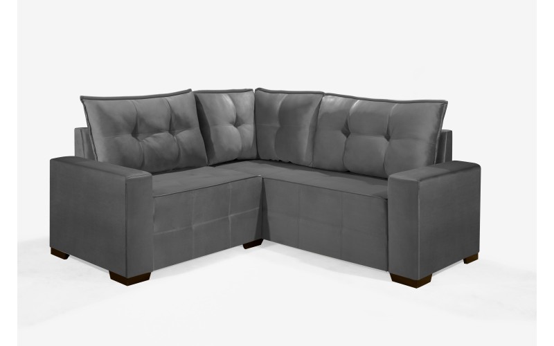 Sofá de Canto ESTILO ESTOFADOS - Milão 2,00x2,00m "Cinza" Sofá de Canto ESTILO ESTOFADOS - Milão 2,00x2,00m "Cinza"