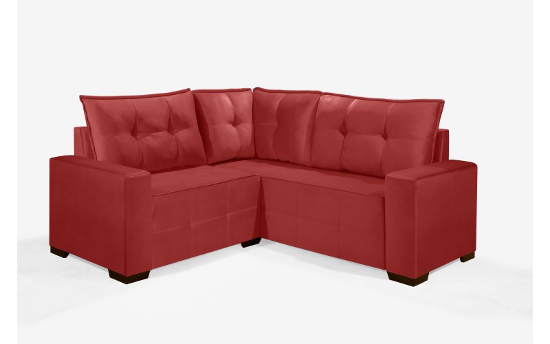 Sofá de Canto ESTILO ESTOFADOS - Milão 2,00x2,00m "Vermelho" Sofá de Canto ESTILO ESTOFADOS - Milão 2,00x2,00m "Vermelho"