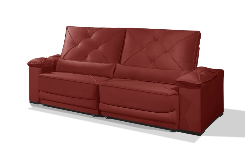 Sofá Retrátil e Reclinável 2.50m ESTILO ESTOFADOS - ODIN com SoftGel D33 Velusoft "Vermelho" Sofá Retrátil e Reclinável 2.50m ESTILO ESTOFADOS - ODIN com SoftGel D33 Velusoft "Vermelho"