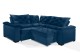 Sofá Retrátil Reclinável BERLIM DE CANTO 2.30 x 2.30 ESTILO ESTOFADOS - França Velusoft COR "AZUL" Sofá Retrátil Reclinável BERLIM DE CANTO 2.30 x 2.30 ESTILO ESTOFADOS - França Velusoft COR "AZUL"