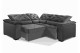 Sofá Retrátil Reclinável BERLIM DE CANTO 2.30 x 2.30 ESTILO ESTOFADOS - França Velusoft COR "CINZA" Sofá Retrátil Reclinável BERLIM DE CANTO 2.30 x 2.30 ESTILO ESTOFADOS - França Velusoft COR "CINZA"