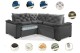 Sofá Retrátil Reclinável BERLIM DE CANTO 2.30 x 2.30 ESTILO ESTOFADOS - França Velusoft COR "CINZA" Sofá Retrátil Reclinável BERLIM DE CANTO 2.30 x 2.30 ESTILO ESTOFADOS - França Velusoft COR "CINZA"