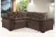 Sofá Retrátil Reclinável BERLIM DE CANTO 2.50 x 2.50 ESTILO ESTOFADOS - França Velusoft COR "MARROM" Sofá Retrátil Reclinável BERLIM DE CANTO 2.50 x 2.50 ESTILO ESTOFADOS - França Velusoft COR "MARROM"