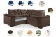 Sofá Retrátil Reclinável BERLIM DE CANTO 2.50 x 2.50 ESTILO ESTOFADOS - França Velusoft COR "MARROM" Sofá Retrátil Reclinável BERLIM DE CANTO 2.50 x 2.50 ESTILO ESTOFADOS - França Velusoft COR "MARROM"