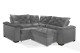 Sofá Retrátil Reclinável BERLIM DE CANTO 2.40 x 2.40 ESTILO ESTOFADOS - França Velusoft COR "PRATA" Sofá Retrátil Reclinável BERLIM DE CANTO 2.40 x 2.40 ESTILO ESTOFADOS - França Velusoft COR "PRATA"