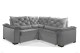 Sofá Retrátil Reclinável BERLIM DE CANTO 2.40 x 2.40 ESTILO ESTOFADOS - França Velusoft COR "PRATA" Sofá Retrátil Reclinável BERLIM DE CANTO 2.40 x 2.40 ESTILO ESTOFADOS - França Velusoft COR "PRATA"