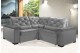 Sofá Retrátil Reclinável BERLIM DE CANTO 2.40 x 2.40 ESTILO ESTOFADOS - França Velusoft COR "PRATA" Sofá Retrátil Reclinável BERLIM DE CANTO 2.40 x 2.40 ESTILO ESTOFADOS - França Velusoft COR "PRATA"