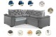 Sofá Retrátil Reclinável BERLIM DE CANTO 2.40 x 2.40 ESTILO ESTOFADOS - França Velusoft COR "PRATA" Sofá Retrátil Reclinável BERLIM DE CANTO 2.40 x 2.40 ESTILO ESTOFADOS - França Velusoft COR "PRATA"