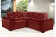 Sofá Retrátil Reclinável BERLIM DE CANTO 2.30 x 2.30 ESTILO ESTOFADOS - França Velusoft COR "VERMELHO" Sofá Retrátil Reclinável BERLIM DE CANTO 2.30 x 2.30 ESTILO ESTOFADOS - França Velusoft COR "VERMELHO"