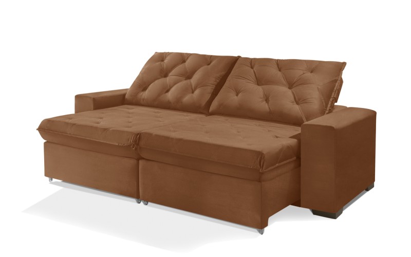 Sofá Retrátil e Reclinável 2.50m ESTILO ESTOFADOS - EUROPA com SoftGel D33 "Terracota" Sofá Retrátil e Reclinável 2.50m ESTILO ESTOFADOS - EUROPA com SoftGel D33 "Terracota"