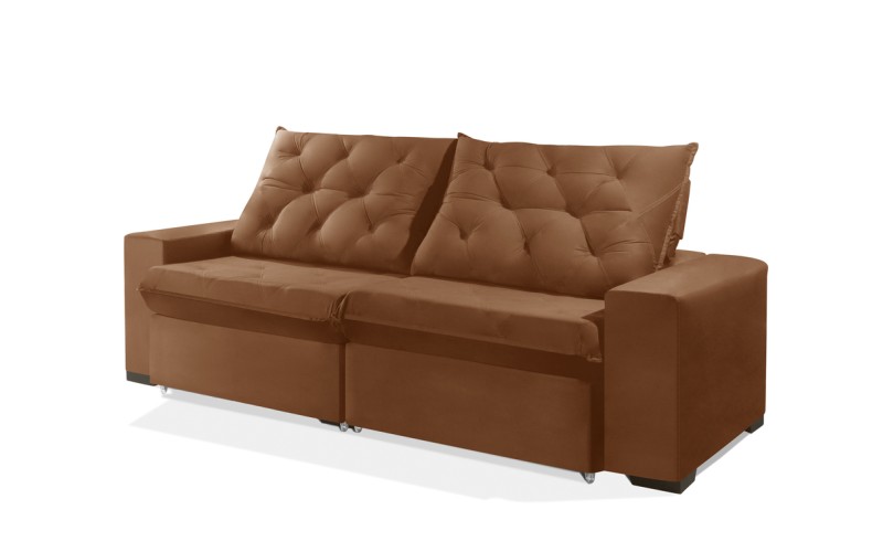 Sofá Retrátil e Reclinável 2.50m ESTILO ESTOFADOS - EUROPA com SoftGel D33 "Terracota" Sofá Retrátil e Reclinável 2.50m ESTILO ESTOFADOS - EUROPA com SoftGel D33 "Terracota"