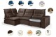 Sofá Retrátil Reclinável ELLOA DE CANTO COM CHAISE 3.25 x 1.80m ESTILO ESTOFADOS - Inca Velusoft COR "MARROM" Sofá Retrátil Reclinável ELLOA DE CANTO COM CHAISE 3.25 x 1.80m ESTILO ESTOFADOS - Inca Velusoft COR "MARROM"