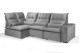 Sofá Retrátil Reclinável ELLOA DE CANTO COM CHAISE 3.45 x 1.80m ESTILO ESTOFADOS - Inca Velusoft COR "PRATA" Sofá Retrátil Reclinável ELLOA DE CANTO COM CHAISE 3.45 x 1.80m ESTILO ESTOFADOS - Inca Velusoft COR "PRATA"