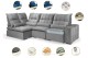 Sofá Retrátil Reclinável ELLOA DE CANTO COM CHAISE 3.45 x 1.80m ESTILO ESTOFADOS - Inca Velusoft COR "PRATA" Sofá Retrátil Reclinável ELLOA DE CANTO COM CHAISE 3.45 x 1.80m ESTILO ESTOFADOS - Inca Velusoft COR "PRATA"