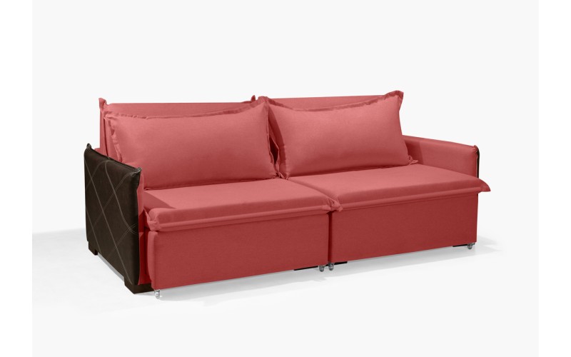 Sofá Sem Caixa Retrátil Reclinável MÔNACO 2.20m ESTILO ESTOFADOS - França Linhosoft COR "Vermelho" Sofá Sem Caixa Retrátil Reclinável MÔNACO 2.20m ESTILO ESTOFADOS - França Linhosoft COR "Vermelho"