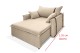 Poltrona Sofá Cama Valence Premium 100cm SoftGel D33 Linho Bege Poltrona Sofá Cama Valence Premium 100cm SoftGel D33 Linho Bege
