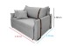 Poltrona Sofá Cama Valence Premium 130cm SoftGel D33 Linho Cinza Claro Poltrona Sofá Cama Valence Premium 130cm SoftGel D33 Linho Cinza Claro