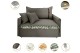 Poltrona Sofá Cama Valence Premium 130cm SoftGel D33 Linho Cinza Poltrona Sofá Cama Valence Premium 130cm SoftGel D33 Linho Cinza