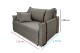 Poltrona Sofá Cama Valence Premium 130cm SoftGel D33 Linho Cinza Poltrona Sofá Cama Valence Premium 130cm SoftGel D33 Linho Cinza
