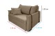 Poltrona Sofá Cama Valence Premium 140cm SoftGel D33 Linho Marrom Poltrona Sofá Cama Valence Premium 140cm SoftGel D33 Linho Marrom