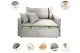 Poltrona Sofá Cama Valence Premium 140cm SoftGel D33 Linho Palha Poltrona Sofá Cama Valence Premium 140cm SoftGel D33 Linho Palha