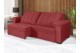 Sofá Retrátil e Reclinável 2,10m Canadá ESTILO ESTOFADOS - Sude Veludo cor "Vermelho" Sofá Retrátil e Reclinável 2,10m Canadá ESTILO ESTOFADOS - Sude Veludo cor "Vermelho"