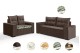 Conjunto Sofá de Veludo 3 e 2 lugares ESTILO ESTOFADOS Las Vegas 2,00x1,50m "Marrom" Conjunto Sofá de Veludo 3 e 2 lugares ESTILO ESTOFADOS Las Vegas 2,00x1,50m "Marrom"