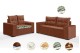 Conjunto Sofá de Veludo 3 e 2 lugares ESTILO ESTOFADOS Las Vegas 2,00x1,50m "Terracota" Conjunto Sofá de Veludo 3 e 2 lugares ESTILO ESTOFADOS Las Vegas 2,00x1,50m "Terracota"