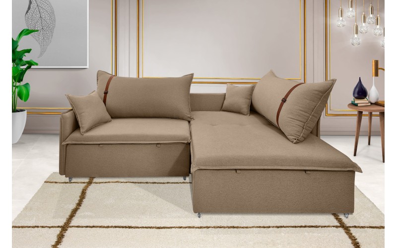Sofá Valence Slim sem Caixa Premium 2.60m SoftGel 33 Linho Marrom Sofá Valence Slim sem Caixa Premium 2.60m SoftGel 33 Linho Marrom