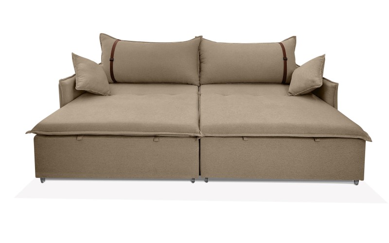Sofá Valence Slim sem Caixa Premium 2.60m SoftGel 33 Linho Marrom Sofá Valence Slim sem Caixa Premium 2.60m SoftGel 33 Linho Marrom