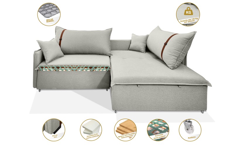 Sofá Valence Slim sem Caixa Premium 2.20m SoftGel 33 Linho Palha Sofá Valence Slim sem Caixa Premium 2.20m SoftGel 33 Linho Palha
