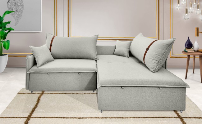 Sofá Valence Slim sem Caixa Premium 2.40m SoftGel 33  Linho Palha